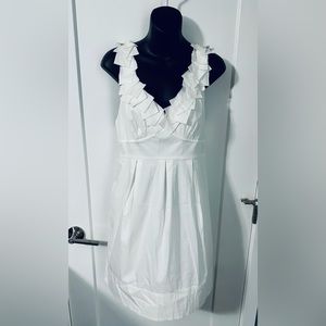 BCBGMaxAzria Ruffle Folded Fabric Straps Low Back Dress size 6